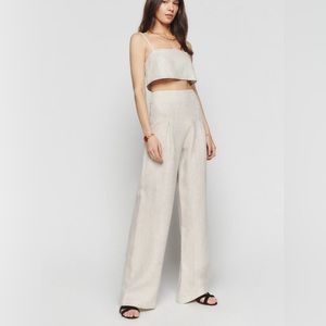 Reformation petite Cleo linen two piece set- 10p